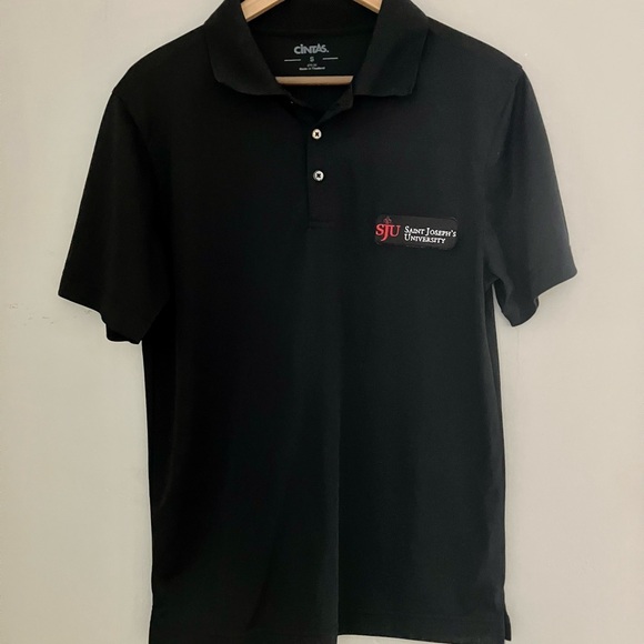 Cintas St.Joseph’s University Black Polo Short Sleeve Top Size Small - Picture 2 of 6